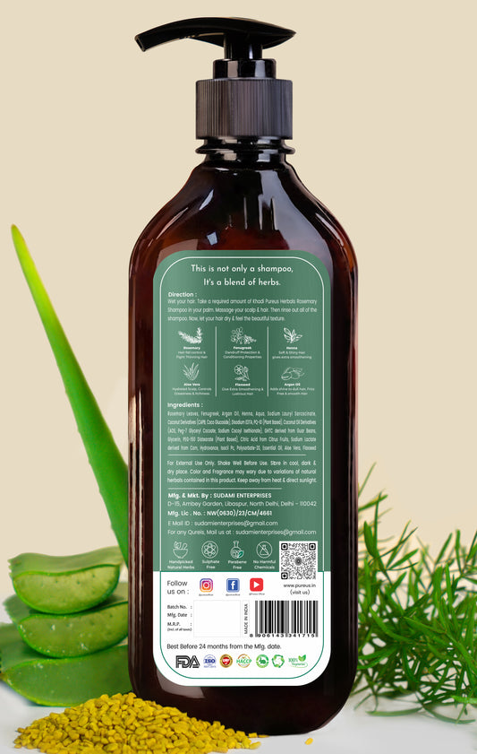 Shreekesha Rosemary Anti Hair Fall Sulphate Free Shampoo for Hair Growth (400 ml)