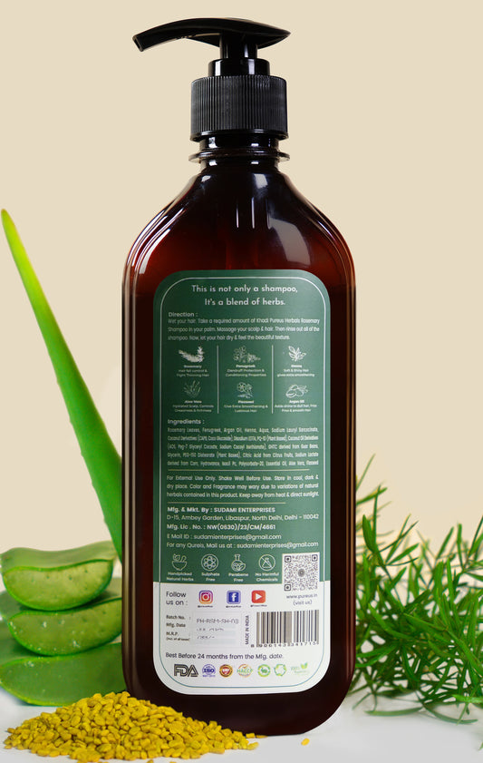 Shreekesha Rosemary Anti Hair Fall Sulphate Free Shampoo for Hair Growth (400 ml)