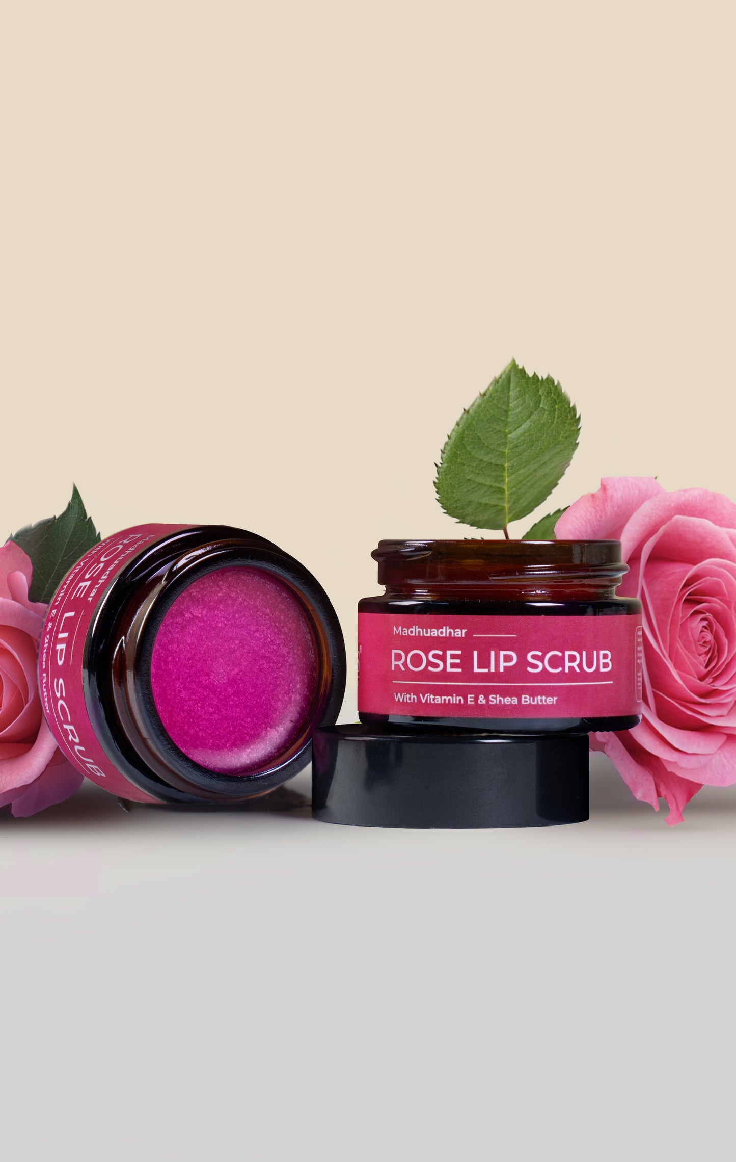 Madhuadhar Rose Lip Scrub for Pink Lips & Dry Lips