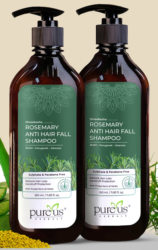 Shreekesha Rosemary Anti Hair Fall Sulphate Free Shampoo for Hair Growth (Pack of 2) (700 ml)