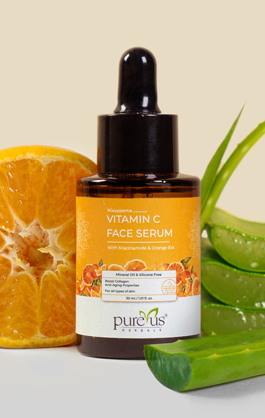 Pureus Herbals Niauppama Vitamin C Face Serum for Glowing Skin with Niacinamide & Alpha Arbutin