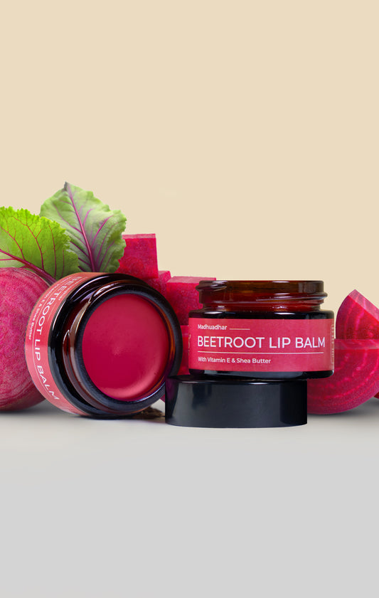 Madhuadhar Beetroot Lip Balm for Dry, Chapped, Pigmented & Dark Lips