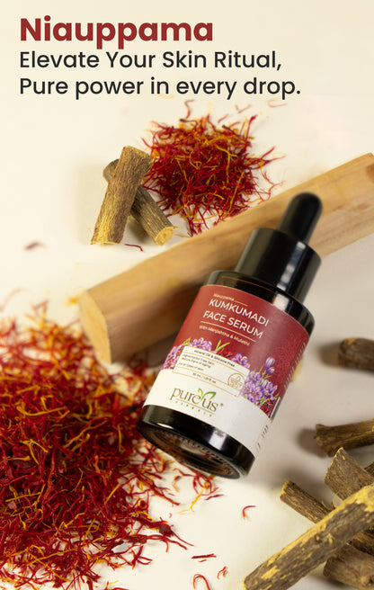 Niauppama Kumkumadi Tailam Face Serum for Glowing Skin with Saffron Oil, Manjishta & Mulethi