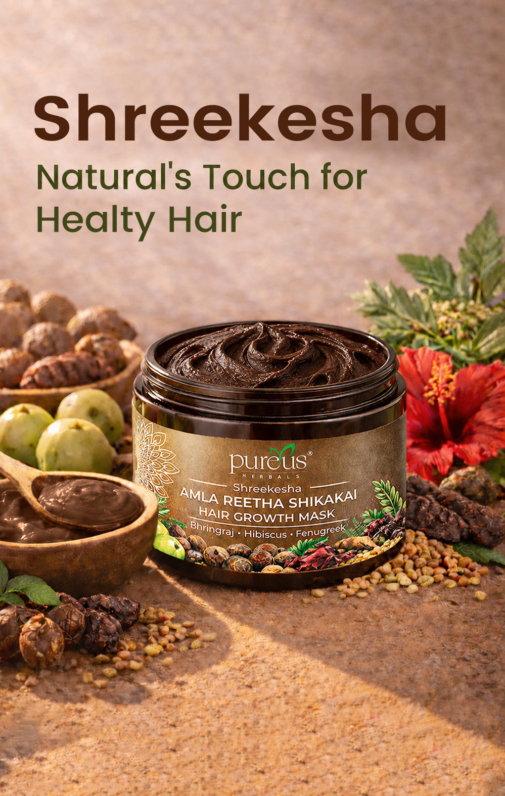 Shreekesha Amla Reetha Shikakai Hair Growth Mask (250 gm)