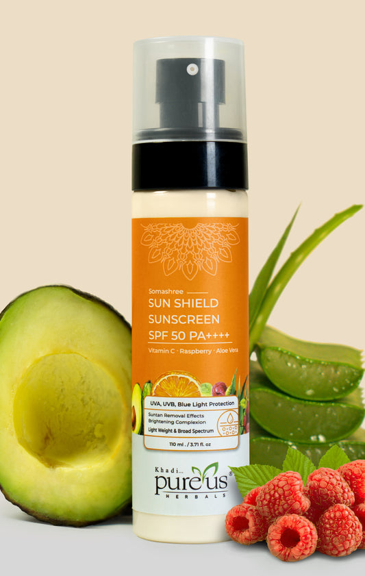 Somashree Sun Shield Sunscreen Lotion SPF 50 PA++++ Broad Spectrum for UVA & UVB Sun Protection