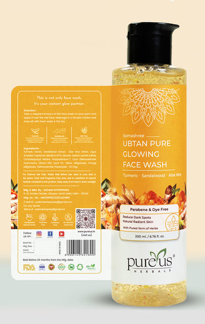 Somashree Ubtan Pure Face Wash for Pimples Free Brightening Skin